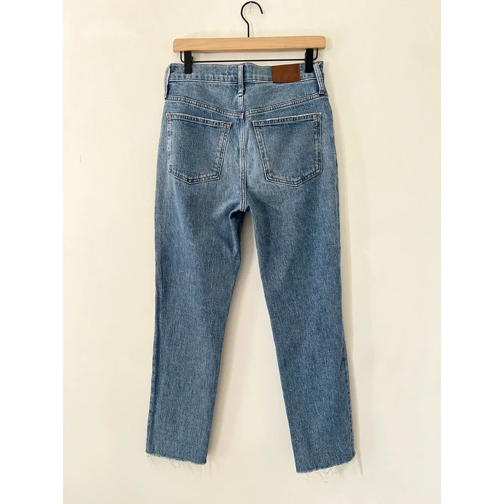 Madewell The Perfect Vintage Jean Enmore Medium Wash Raw Hem High Rise 27 MB406 - Picture 5 of 11
